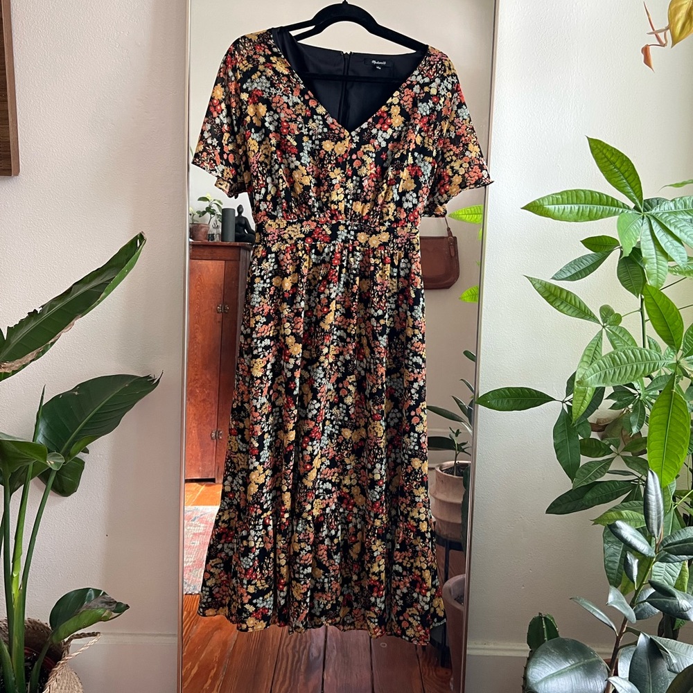 Madewell floral midi dress